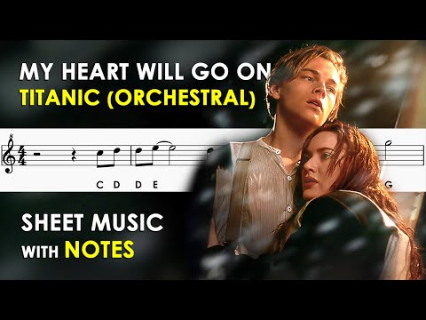 My Heart Will Go On - Titanic | Sheet Music with Notes for Recorder, Violin Tutorial | Céline Dion