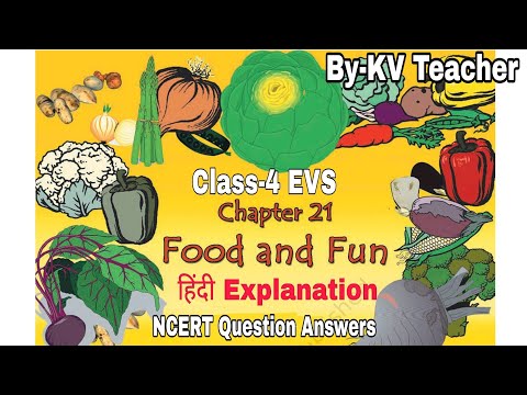 Food and Fun / Class-4 EVS / हिंदी chapter Explanation and NCERT Question Answers by KV Teacher