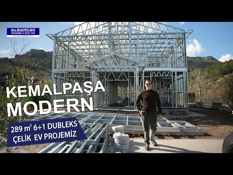  İzmir Kemalpaşa'da 289m2 Çelik 6+1 Modern Çelik Projemiz | Alsancak Prefabrik&Çelik Yapı