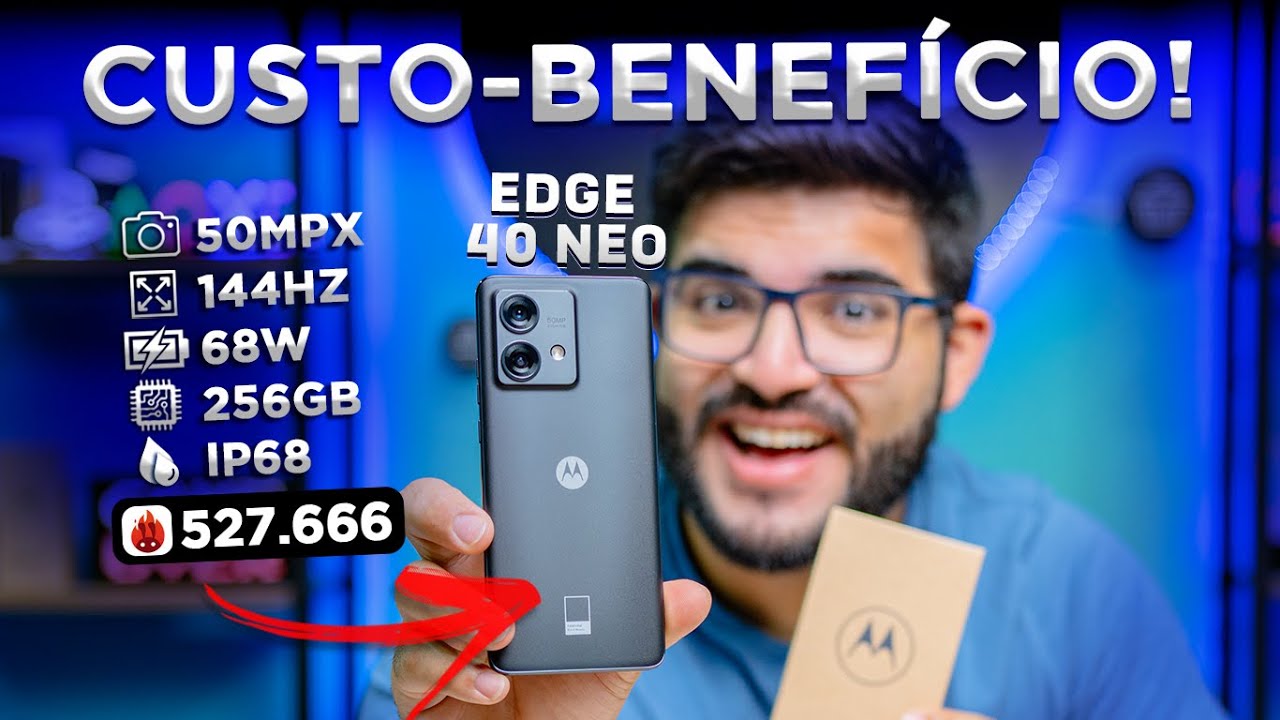 CHEGOU! Edge 40 NEO Grava em 4k, tem 256GB e 16GB de RAM e custa o preço de um Galaxy A55!
