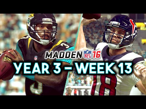 Madden 16 Jaguars Connected Franchise Year 3 - Week 13 vs Texans - Ep.55