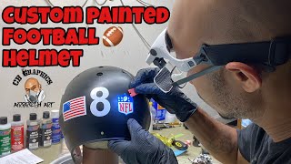 Custom painting a football helmet