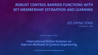 Download the video "Robust Control Barrier Functions with Set-Membership Estimation and Learning"