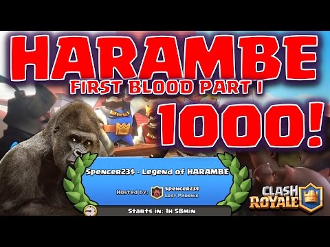 Clash Royale - 1000 Player MAYHEM! "Win it for Harambe!"