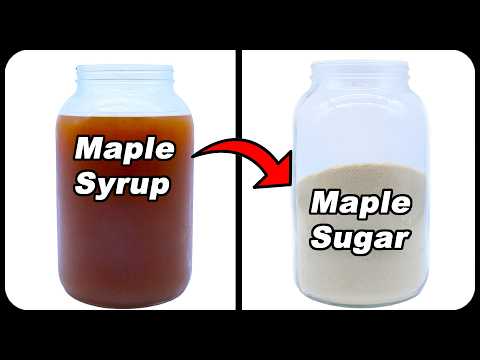 Making Pure Maple Sugar from Homemade Maple Syrup - West Coast Big Leaf Maple Syrup Sugar.