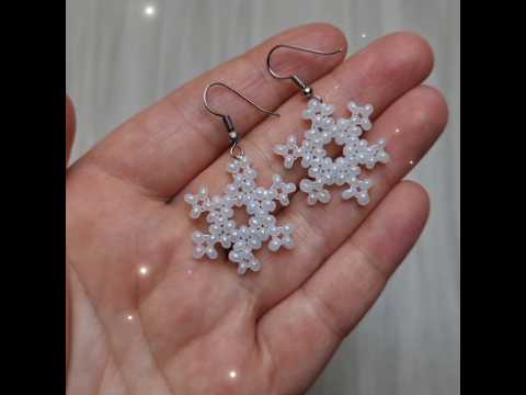 #shorts 😍👌KAR TANESİ KÜPE YAPIMI #hediyeyapımı #küpeyapımı kartanesiküpeyapımı