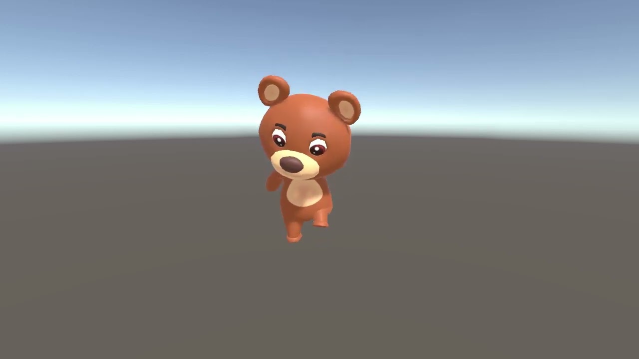 Cartoon Bear Character Animated 3D Model