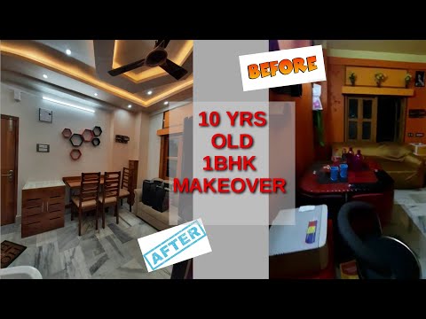 makeover of 10 years old 1bhk FLAT/ Home tour/BEFORE & AFTER/interior design #RENOVATION #REMODELIG