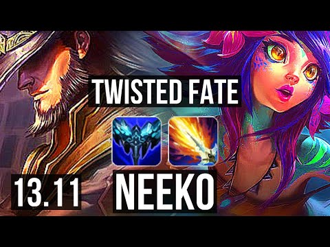 TWISTED FATE vs NEEKO (MID) | 2.3M mastery, 1500+ games, 5/1/3 | KR Grandmaster | 13.11
