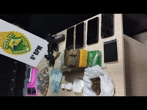 Três Barras – Duas pessoas são presas por tráfico de drogas e veículo roubado é recuperado