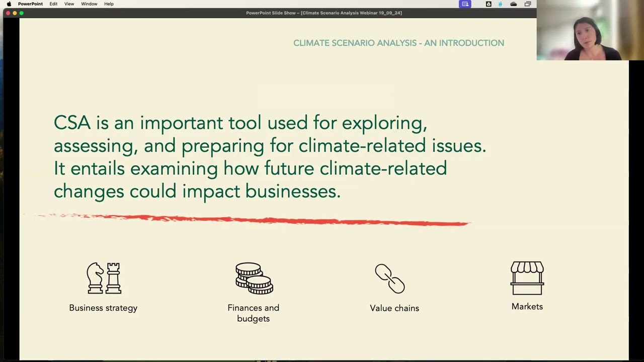 Climate Scenario Analysis webinar - September 2024