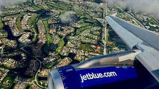 [4K] – Full Flight – JetBlue Airways – Airbus A320-232 – EWR-PBI – N591JB – B62143 – IFS 1074