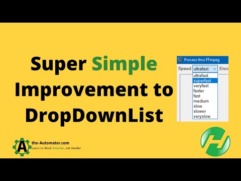 Massive improvement to dropdown list & using the Format command