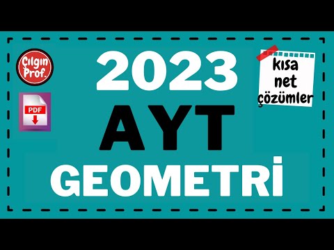 2023 AYT GEOMETRİ [+PDF] - 2023 AYT Geometri Soru Çözümleri