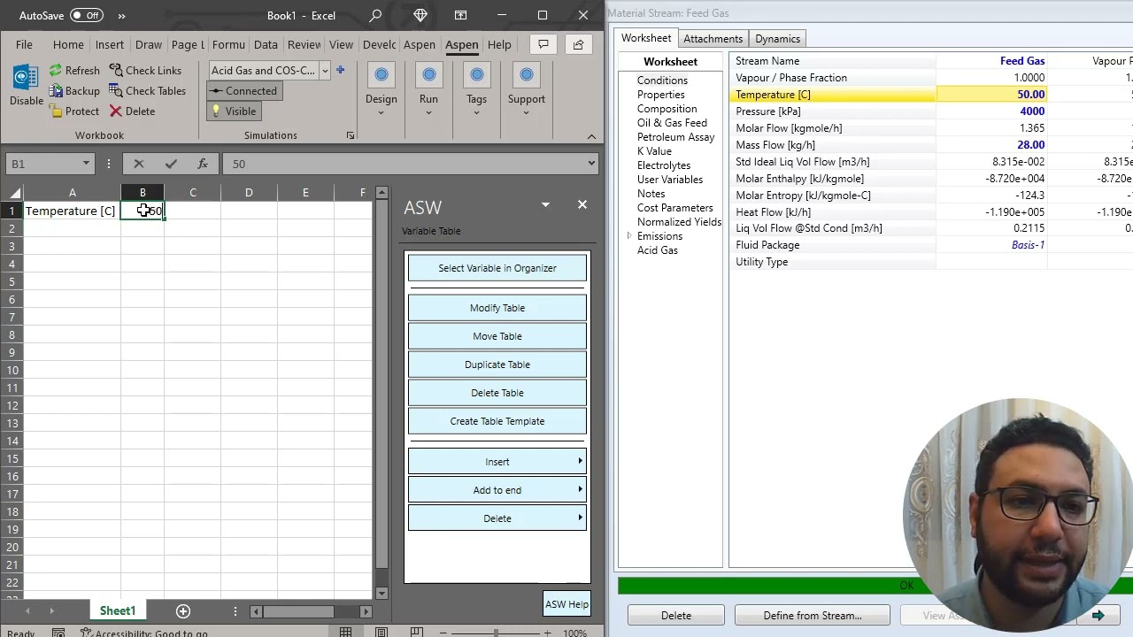 Connecting HYSYS to Excel using ASW in only 2 steps