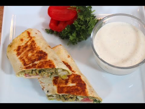 HOW TO MAKE TORTILLA WRAP/ YOGURT, MAYO & GARLIC SAUCE