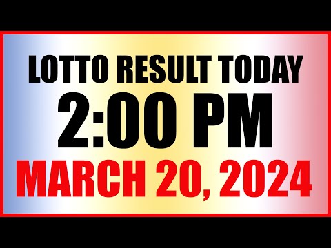 Lotto Result Today 2pm March 20, 2024 Swertres Ez2 Pcso