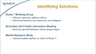 VDOT: Route 7 Widening Public Information Presentation