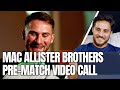 'I hope you suffer!' | Alexis Mac Allister & Kevin's pre-match video call | Liverpool vs Union SG