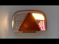 Združené LED svetlo na prívesný vozík - 4 prvkové / ľavé zadné ECER (243,6x148,5x48mm) - Video Youtube