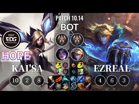 EDG Hope Kai'Sa vs Ezreal Bot - KR Patch 10.14