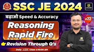 SSC JE 2024 | Reasoning Rapid Fire | CE/EE/ME | Speed & Accuracy Booster