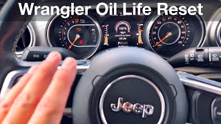 2018 - 2023 Wrangler How to reset oil life reminder  - 2 Methods / maintenance reset