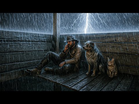 Taking Shelter on the Remote Watch Tower During Heavy Thunderstorm | RDR2 ASMR Rain