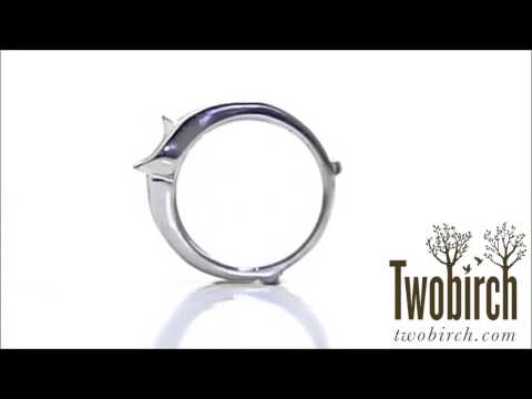 1 ct. Channel Set Knott Chevron Ring Guard - TwoBirch TB-GUARD-0038-WG-L
