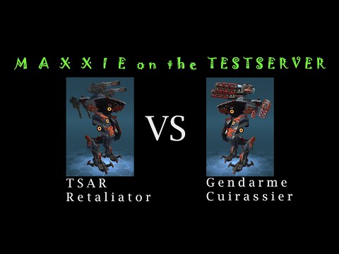 War Robots: Ao Ming Tsar/Retaliator vs Gendarme/Cuirassier. Test server Pixonic WR