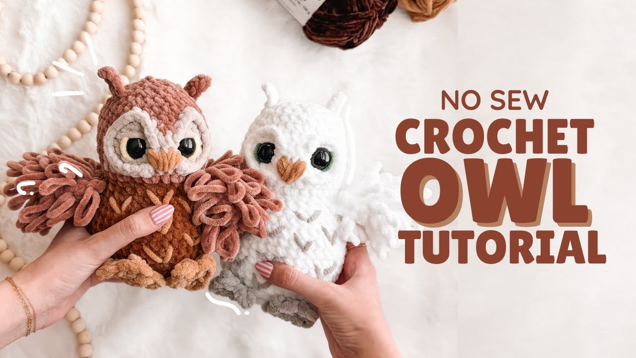 NO SEW Crochet Owl Step-by-Step Tutorial🦉✨