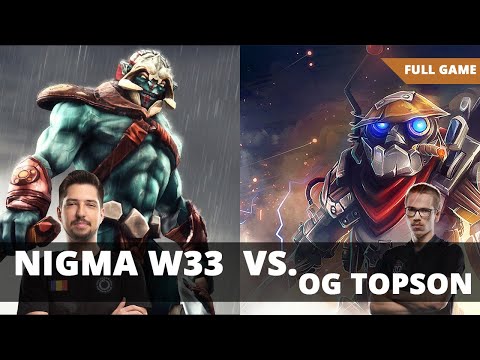 Nigma w33 Huskar vs. OG Topson Clockwork - Dota 2 Pro Gameplay Patch 7.23
