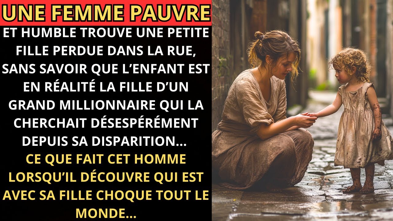 UNE FEMME PAUVRE trouve une FILLE PERDUE, fille d’un MILLIONNAIRE… sa RÉACTION CHOQUE TOUS...