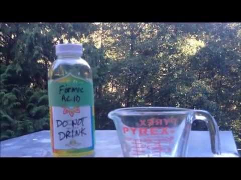 Varroa mite control in a honey bee hive using formic acid - YouTube