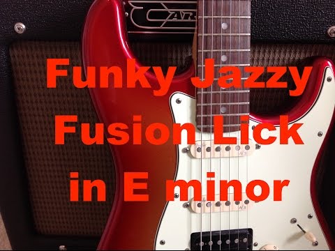 Fusion Lick in Em. Jazzy funky shred lick.