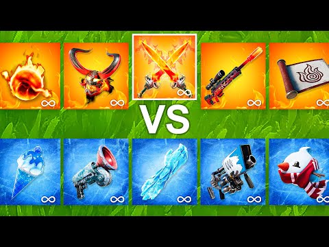 Fortnite But Everyone has FIRE vs ICE ITEMS!