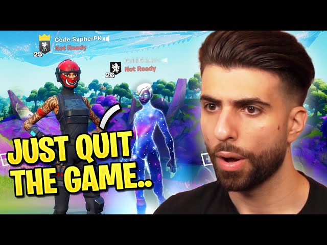 Can You Just Quit Fortnite Pro Asks Sypherpk To Quit The Game Immediately Regrets His Decision