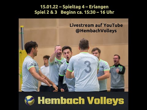 Hembach Volleys Herren 1 - TV Erlangen I und TV Erlangen II - Bezirksliga Mittelfranken - 15.01.2022