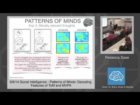 6/6/14 Social Intelligence - Rebecca Saxe: Patterns of Minds: Decoding Features of ToM and MVPA