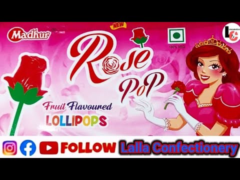 Yammy Madhur Rose Pop Lollipop Wholesale Price & Unboxing || Mahendra Industries Indore || Rose Pop
