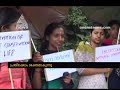 Razing the forest region ; Mananthavady Municipality organised human chain