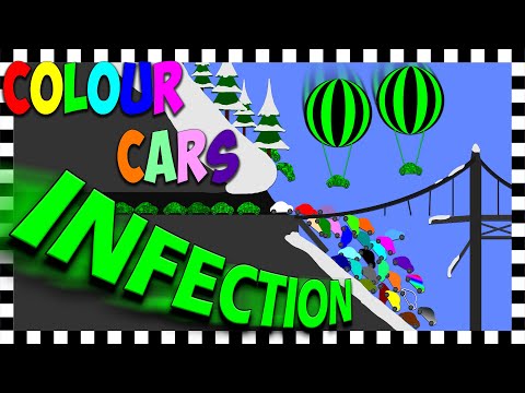 Infection Colour Cars - Algodoo Car Race