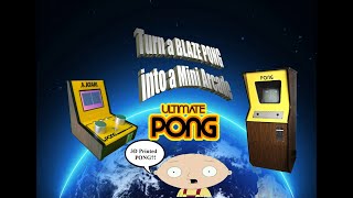 Blaze PONG made into an Arcade Replica ATARI PONG