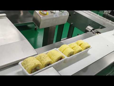 Roll Cake with Tray Packaging machine, Bakery food packing Machinery, RUIPUHUA 508S Tray pack system