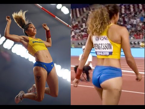 Pole Vault - Angelica Bengtsson, Breaks pole then breaks record.