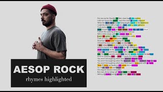Aesop Rock - Daylight - Verse 1 - Lyrics, Rhymes Highlighted (067)