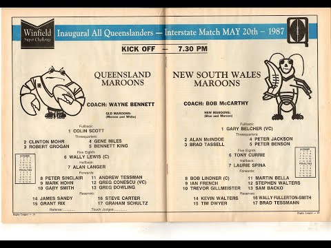 1987 Qld Maroons v NSW Maroons