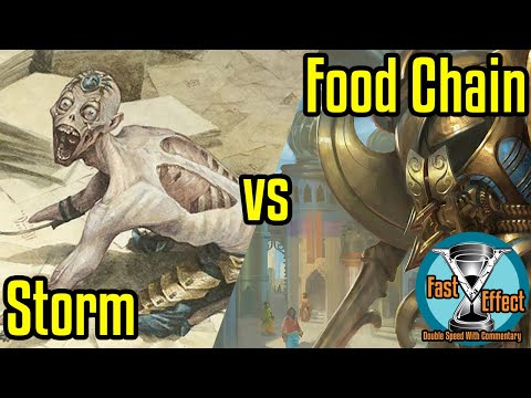 Storm vs Food Chain | Legacy Magic: the Gathering w/Commentary | Brainstorm MTG | Fast Effect
