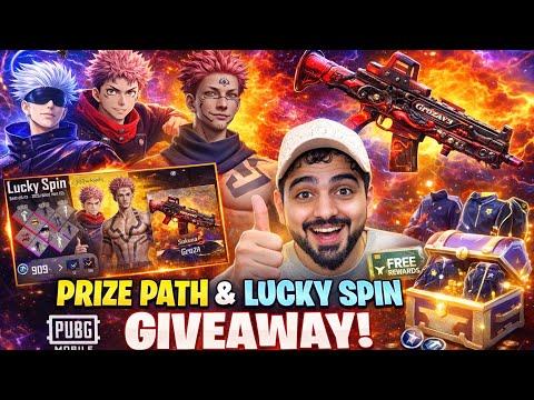 MY FAVOURITE LUCKY SPIN IN PUBG MOBILE | GIVEAWAY PRIZE PATH