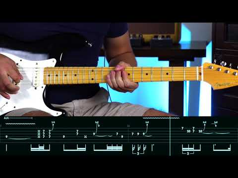 Comfortably Numb - Pink Floyd - End Guitar Solo SLOW LESSON W/TAB